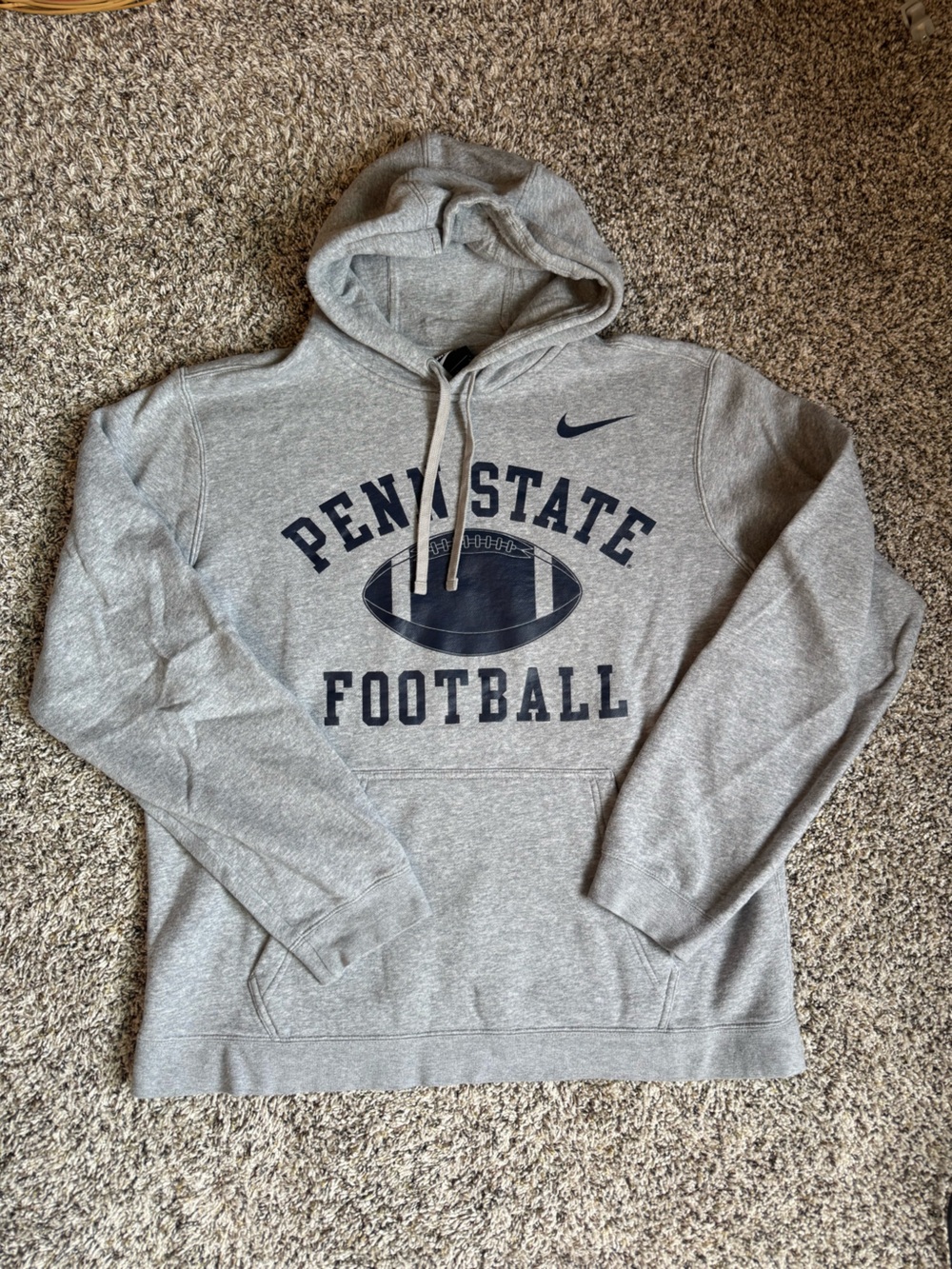 Nike Gray Penn State Football Pullover Hoodie